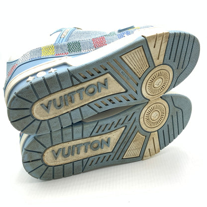 【中古品】【メンズ】 LOUIS VUITTON ルイ・ヴィトン LV トレイナーデニムスニーカー 靴 シューズ 179-260724-ko-11-tei サイズ：7.5 カラー：インディゴ 万代Net店