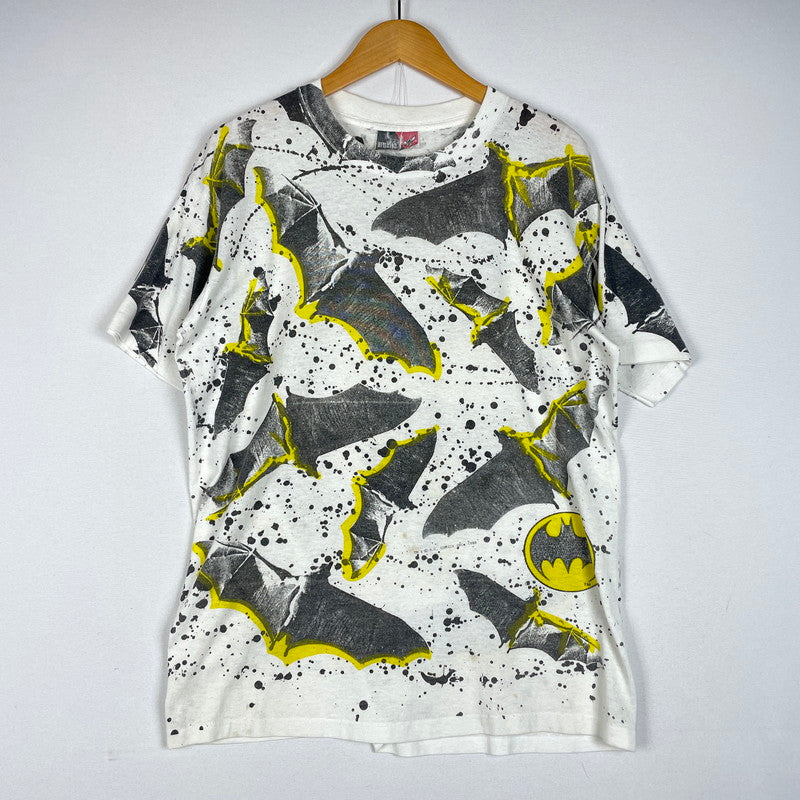 【中古品】【メンズ】 DIVISION ディビジョン 80's BATMAN SS TEE VINTAGE 80年代 バットマン ショートスリーブ Tシャツ 半袖 トップス ヴィンテージ 145-260606-yo-04-tei サイズ：L カラー：ホワイト 万代Net店