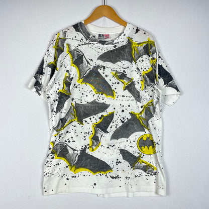 【中古品】【メンズ】 DIVISION ディビジョン 80's BATMAN SS TEE VINTAGE 80年代 バットマン ショートスリーブ Tシャツ 半袖 トップス ヴィンテージ 145-260606-yo-04-tei サイズ：L カラー：ホワイト 万代Net店