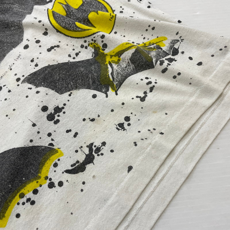 【中古品】【メンズ】 DIVISION ディビジョン 80's BATMAN SS TEE VINTAGE 80年代 バットマン ショートスリーブ Tシャツ 半袖 トップス ヴィンテージ 145-260606-yo-04-tei サイズ：L カラー：ホワイト 万代Net店