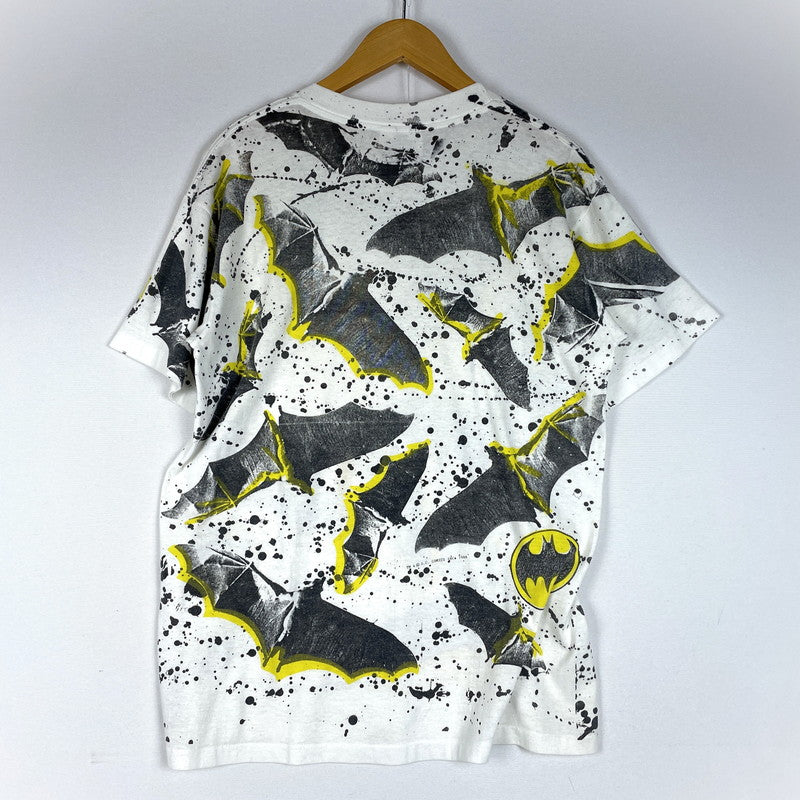 【中古品】【メンズ】 DIVISION ディビジョン 80's BATMAN SS TEE VINTAGE 80年代 バットマン ショートスリーブ Tシャツ 半袖 トップス ヴィンテージ 145-260606-yo-04-tei サイズ：L カラー：ホワイト 万代Net店