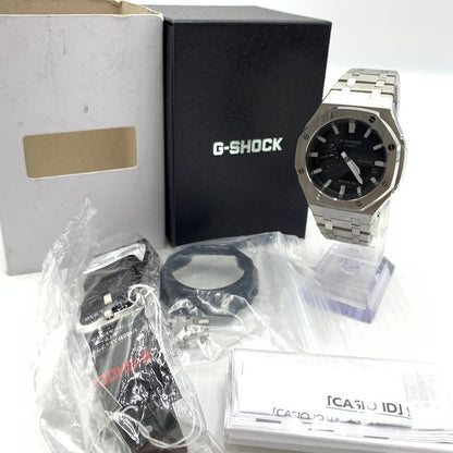 【ジャンク品】【メンズ】 G-SHOCK ジーショック METAL CUSTOM GA-2100-1RJF メタル カスタム 腕時計 ウォッチ 196-260804-ko-12-tei カラー：シルバー 万代Net店