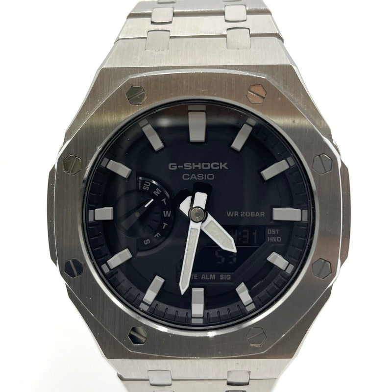 【中古品】【メンズ】 CASIO カシオ G-SHOCK CUSTOM GA-2100-1RJF ジーショック カスタム 腕時計 時計 196-260609-yo-04-tei カラー：シルバー 万代Net店