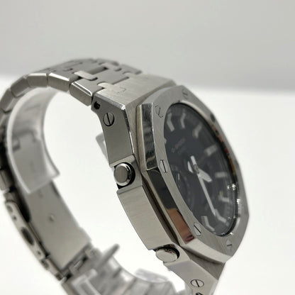 【中古品】【メンズ】 CASIO カシオ G-SHOCK CUSTOM GA-2100-1RJF ジーショック カスタム 腕時計 時計 196-260609-yo-04-tei カラー：シルバー 万代Net店