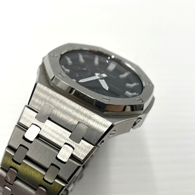 【中古品】【メンズ】 CASIO カシオ G-SHOCK CUSTOM GA-2100-1RJF ジーショック カスタム 腕時計 時計 196-260609-yo-04-tei カラー：シルバー 万代Net店