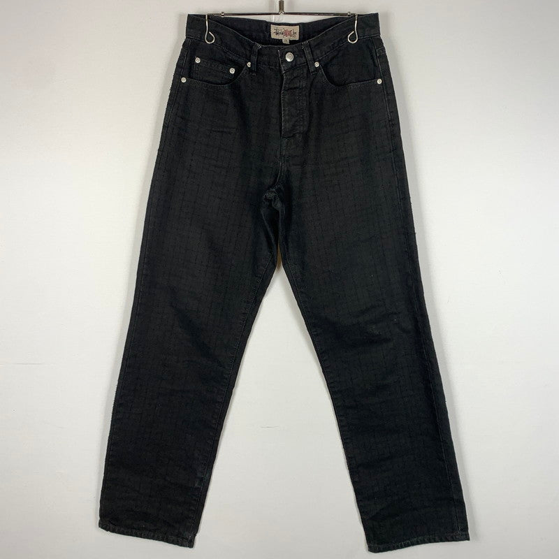 【中古品】【メンズ】 STUSSY ステューシー BIGOL JEAN CANVAS NEEDLE PUNCH 116673 キャンバス ニードル パンチ パンツ ボトムス 153-260607-ko-12-tei サイズ：28 カラー：ブラック 万代Net店