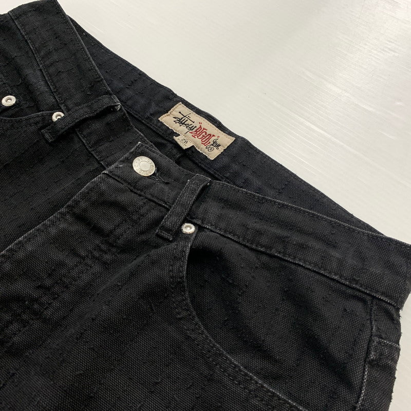 【中古品】【メンズ】 STUSSY ステューシー BIGOL JEAN CANVAS NEEDLE PUNCH 116673 キャンバス ニードル パンチ パンツ ボトムス 153-260607-ko-12-tei サイズ：28 カラー：ブラック 万代Net店