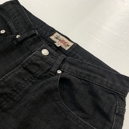 【中古品】【メンズ】 STUSSY ステューシー BIGOL JEAN CANVAS NEEDLE PUNCH 116673 キャンバス ニードル パンチ パンツ ボトムス 153-260607-ko-12-tei サイズ：28 カラー：ブラック 万代Net店