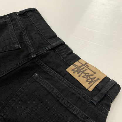 【中古品】【メンズ】 STUSSY ステューシー BIGOL JEAN CANVAS NEEDLE PUNCH 116673 キャンバス ニードル パンチ パンツ ボトムス 153-260607-ko-12-tei サイズ：28 カラー：ブラック 万代Net店