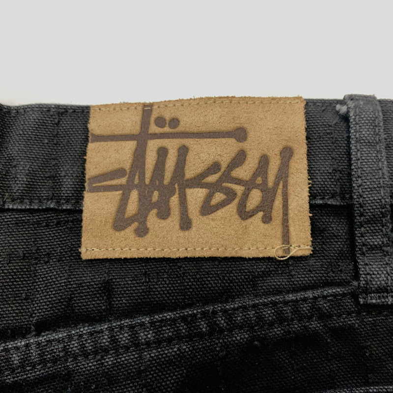 【中古品】【メンズ】 STUSSY ステューシー BIGOL JEAN CANVAS NEEDLE PUNCH 116673 キャンバス ニードル パンチ パンツ ボトムス 153-260607-ko-12-tei サイズ：28 カラー：ブラック 万代Net店