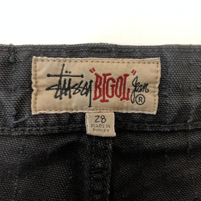【中古品】【メンズ】 STUSSY ステューシー BIGOL JEAN CANVAS NEEDLE PUNCH 116673 キャンバス ニードル パンチ パンツ ボトムス 153-260607-ko-12-tei サイズ：28 カラー：ブラック 万代Net店
