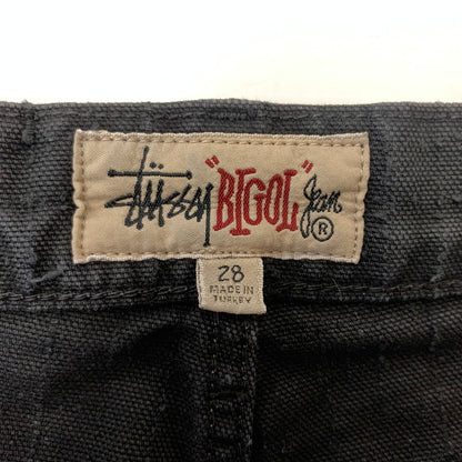 【中古品】【メンズ】 STUSSY ステューシー BIGOL JEAN CANVAS NEEDLE PUNCH 116673 キャンバス ニードル パンチ パンツ ボトムス 153-260607-ko-12-tei サイズ：28 カラー：ブラック 万代Net店