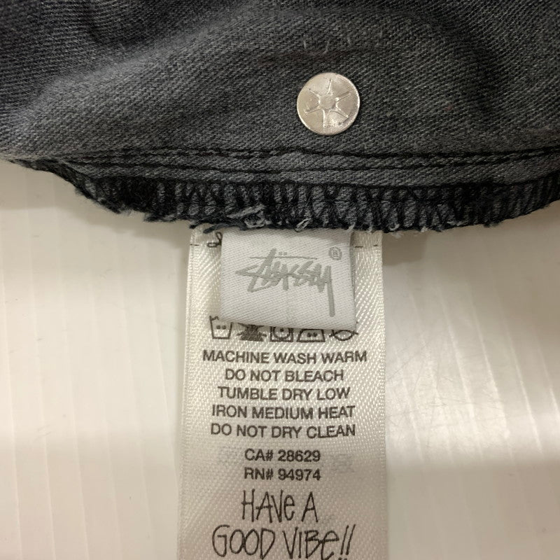 【中古品】【メンズ】 STUSSY ステューシー BIGOL JEAN CANVAS NEEDLE PUNCH 116673 キャンバス ニードル パンチ パンツ ボトムス 153-260607-ko-12-tei サイズ：28 カラー：ブラック 万代Net店