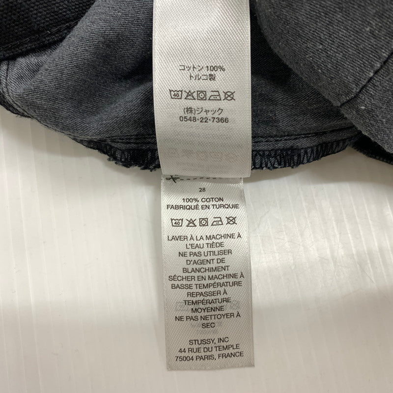 【中古品】【メンズ】 STUSSY ステューシー BIGOL JEAN CANVAS NEEDLE PUNCH 116673 キャンバス ニードル パンチ パンツ ボトムス 153-260607-ko-12-tei サイズ：28 カラー：ブラック 万代Net店