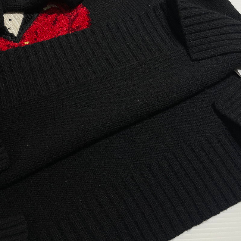 【中古品】【メンズ】 POLO RALPH LAUREN ポロ・ラルフローレン BLACK SWEATER WITH POLO BEAR ブラック セーター ウィズ ポロベア 長袖 トップス ニット 147-260609-yo-09-tei サイズ：XL カラー：ブラック 万代Net店