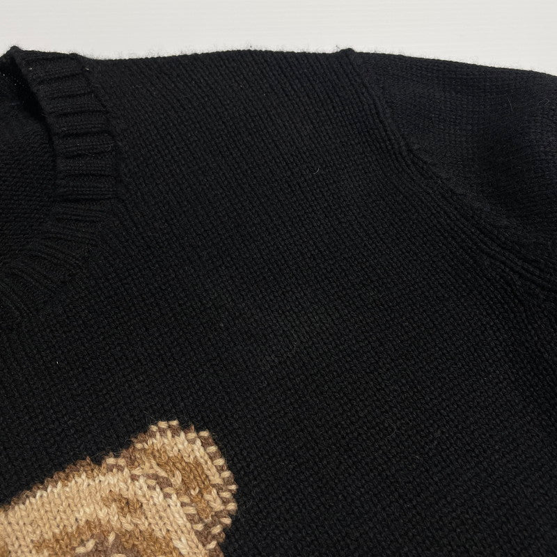 【中古品】【メンズ】 POLO RALPH LAUREN ポロ・ラルフローレン BLACK SWEATER WITH POLO BEAR ブラック セーター ウィズ ポロベア 長袖 トップス ニット 147-260609-yo-09-tei サイズ：XL カラー：ブラック 万代Net店