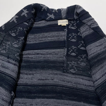 【中古品】【メンズ】 DENIM&SUPPLY デニムアンドサプライ AMERICAN FLAG SHAWL COLLAR CARDIGAN 星条旗 ショールカラー カーディガン トップス 147-260706-sa-12-tei サイズ：S カラー：ネイビー 万代Net店