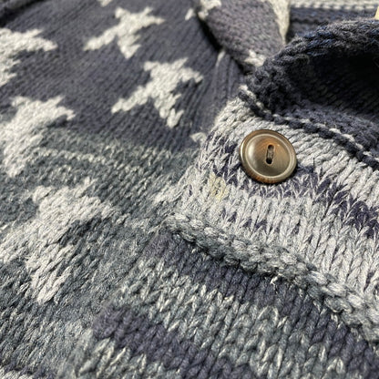 【中古品】【メンズ】 DENIM&SUPPLY デニムアンドサプライ AMERICAN FLAG SHAWL COLLAR CARDIGAN 星条旗 ショールカラー カーディガン トップス 147-260706-sa-12-tei サイズ：S カラー：ネイビー 万代Net店