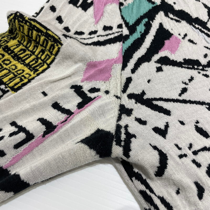 【中古品】【メンズ】 FENDI フェンディ 22SS PRINTED LONG SLEEVE KNIT SWEATER FZX038 プリント ロングスリーブ ニットセーター 長袖 トップス 141-260609-yo-08-tei サイズ：48 カラー：ホワイト 万代Net店