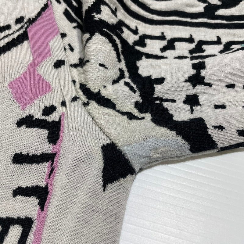 【中古品】【メンズ】 FENDI フェンディ 22SS PRINTED LONG SLEEVE KNIT SWEATER FZX038 プリント ロングスリーブ ニットセーター 長袖 トップス 141-260609-yo-08-tei サイズ：48 カラー：ホワイト 万代Net店