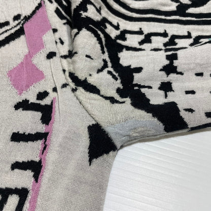 【中古品】【メンズ】 FENDI フェンディ 22SS PRINTED LONG SLEEVE KNIT SWEATER FZX038 プリント ロングスリーブ ニットセーター 長袖 トップス 141-260609-yo-08-tei サイズ：48 カラー：ホワイト 万代Net店