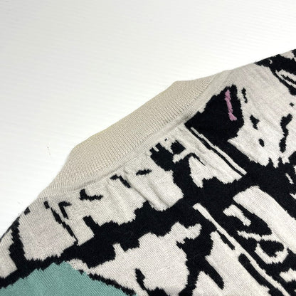【中古品】【メンズ】 FENDI フェンディ 22SS PRINTED LONG SLEEVE KNIT SWEATER FZX038 プリント ロングスリーブ ニットセーター 長袖 トップス 141-260609-yo-08-tei サイズ：48 カラー：ホワイト 万代Net店