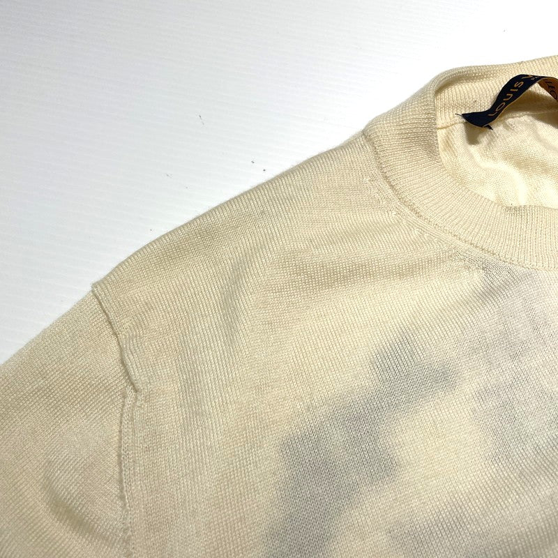 【中古品】【メンズ】 LOUIS VUITTON ルイ・ヴィトン RM231 X87 HON89W 23SS シスルインターシャ プルオーバー ニット 長袖 トップス セーター 179-260609-yo-07-tei サイズ：M カラー：アイボリー 万代Net店