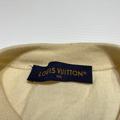 【中古品】【メンズ】 LOUIS VUITTON ルイ・ヴィトン RM231 X87 HON89W 23SS シスルインターシャ プルオーバー ニット 長袖 トップス セーター 179-260609-yo-07-tei サイズ：M カラー：アイボリー 万代Net店