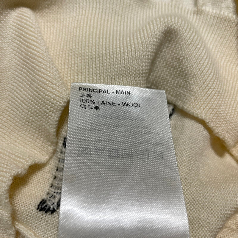 【中古品】【メンズ】 LOUIS VUITTON ルイ・ヴィトン RM231 X87 HON89W 23SS シスルインターシャ プルオーバー ニット 長袖 トップス セーター 179-260609-yo-07-tei サイズ：M カラー：アイボリー 万代Net店