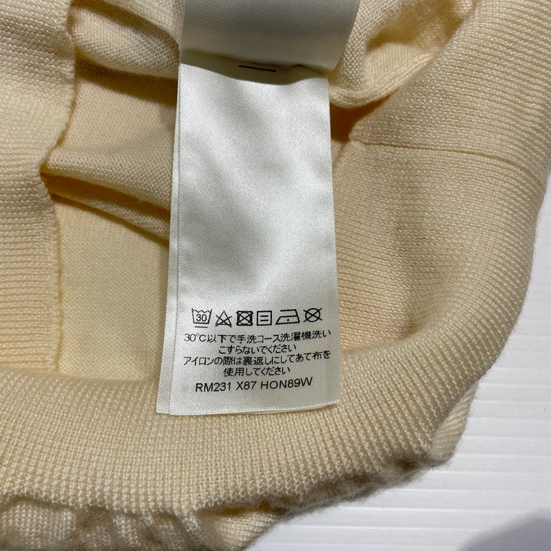 【中古品】【メンズ】 LOUIS VUITTON ルイ・ヴィトン RM231 X87 HON89W 23SS シスルインターシャ プルオーバー ニット 長袖 トップス セーター 179-260609-yo-07-tei サイズ：M カラー：アイボリー 万代Net店
