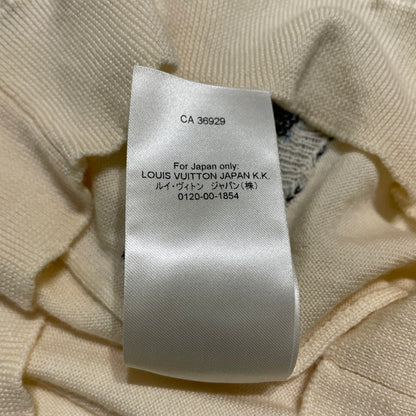 【中古品】【メンズ】 LOUIS VUITTON ルイ・ヴィトン RM231 X87 HON89W 23SS シスルインターシャ プルオーバー ニット 長袖 トップス セーター 179-260609-yo-07-tei サイズ：M カラー：アイボリー 万代Net店