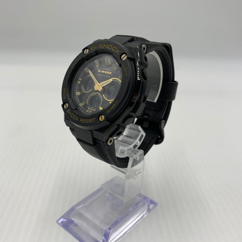 【中古品】【メンズ】 CASIO カシオ G-STEEL MID SIZE SERIES ANALOG-DIGITAL G-SHOCK GST-W300GL-1AJF Gスチール ミッドサイズシリーズ アナログデジタル ジーショック 腕時計 ソーラー 196-260814-yo-15-tei カラー：ブラック 万代Net店