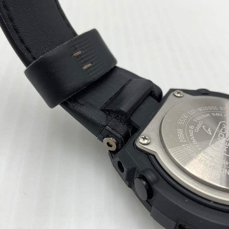 【中古品】【メンズ】 CASIO カシオ G-STEEL MID SIZE SERIES ANALOG-DIGITAL G-SHOCK GST-W300GL-1AJF Gスチール ミッドサイズシリーズ アナログデジタル ジーショック 腕時計 ソーラー 196-260814-yo-15-tei カラー：ブラック 万代Net店