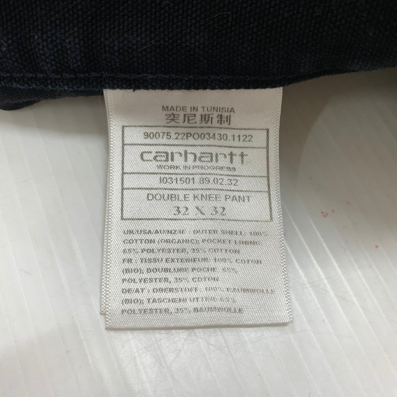【中古品】【メンズ】 Carhartt WIP カーハート ワークインプログレス DOUBLEKNEE PANT I031501 ダブルニーパンツ ボトムス ワークパンツ 156-260607-ko-14-tei サイズ：32 カラー：ブラック 万代Net店