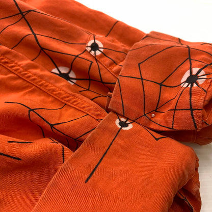 【中古品】【メンズ】 WACKO MARIA ワコマリア ATOMIC SPIDER L/S HAWAIIAN SHIRT アトミック スパイダー ロングスリーブ ハワイアンシャツ 長袖 トップス 140-260610-ko-04-tei サイズ：M カラー：オレンジ 万代Net店