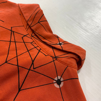 【中古品】【メンズ】 WACKO MARIA ワコマリア ATOMIC SPIDER L/S HAWAIIAN SHIRT アトミック スパイダー ロングスリーブ ハワイアンシャツ 長袖 トップス 140-260610-ko-04-tei サイズ：M カラー：オレンジ 万代Net店