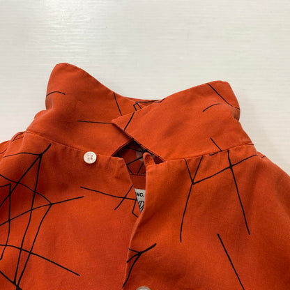 【中古品】【メンズ】 WACKO MARIA ワコマリア ATOMIC SPIDER L/S HAWAIIAN SHIRT アトミック スパイダー ロングスリーブ ハワイアンシャツ 長袖 トップス 140-260610-ko-04-tei サイズ：M カラー：オレンジ 万代Net店
