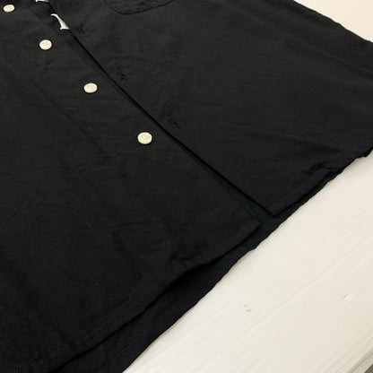 【中古品】【メンズ】 WACKO MARIA ワコマリア OPEN COLLAR SHIRT オープンカラーシャツ 長袖 トップス 舐達麻 殺人音楽 140-260610-ko-03-tei サイズ：M カラー：ブラック 万代Net店
