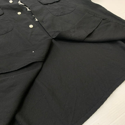 【中古品】【メンズ】 WACKO MARIA ワコマリア OPEN COLLAR SHIRT オープンカラーシャツ 長袖 トップス 舐達麻 殺人音楽 140-260610-ko-03-tei サイズ：M カラー：ブラック 万代Net店