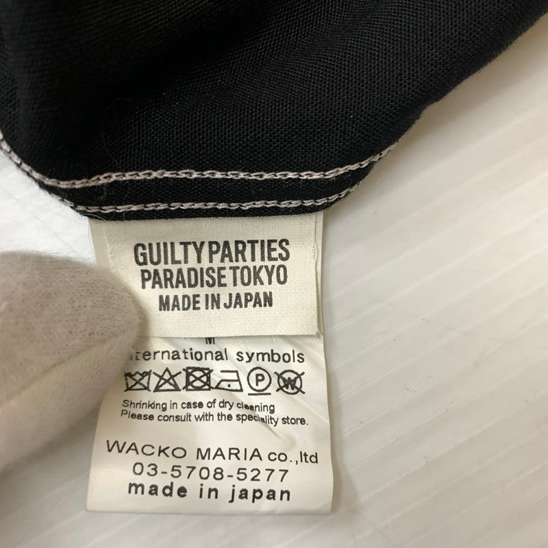 【中古品】【メンズ】 WACKO MARIA ワコマリア OPEN COLLAR SHIRT オープンカラーシャツ 長袖 トップス 舐達麻 殺人音楽 140-260610-ko-03-tei サイズ：M カラー：ブラック 万代Net店