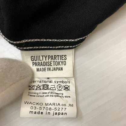 【中古品】【メンズ】 WACKO MARIA ワコマリア OPEN COLLAR SHIRT オープンカラーシャツ 長袖 トップス 舐達麻 殺人音楽 140-260610-ko-03-tei サイズ：M カラー：ブラック 万代Net店