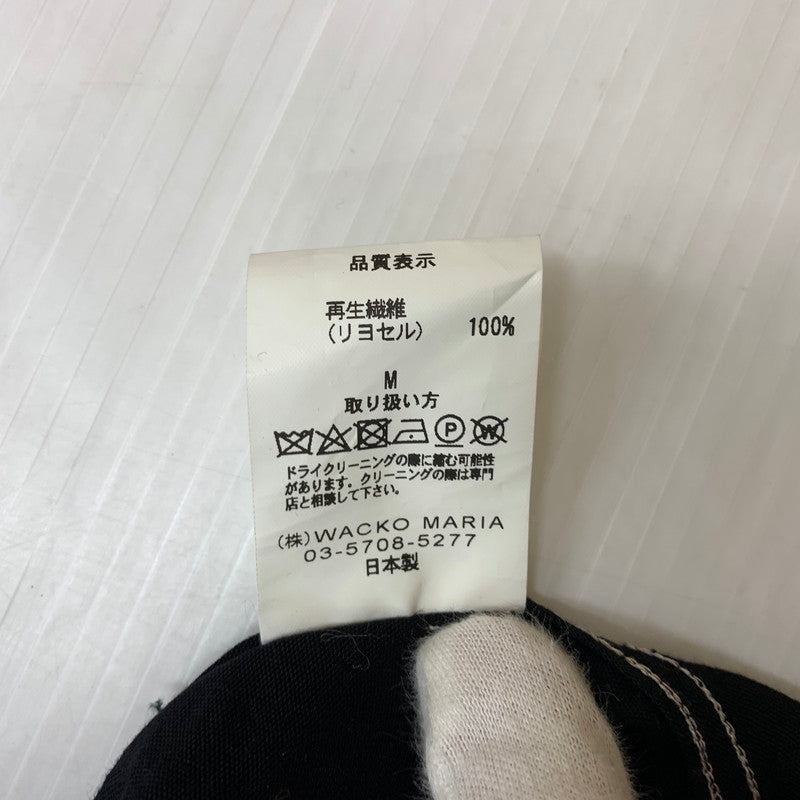 【中古品】【メンズ】 WACKO MARIA ワコマリア OPEN COLLAR SHIRT オープンカラーシャツ 長袖 トップス 舐達麻 殺人音楽 140-260610-ko-03-tei サイズ：M カラー：ブラック 万代Net店