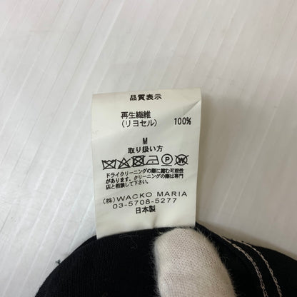 【中古品】【メンズ】 WACKO MARIA ワコマリア OPEN COLLAR SHIRT オープンカラーシャツ 長袖 トップス 舐達麻 殺人音楽 140-260610-ko-03-tei サイズ：M カラー：ブラック 万代Net店