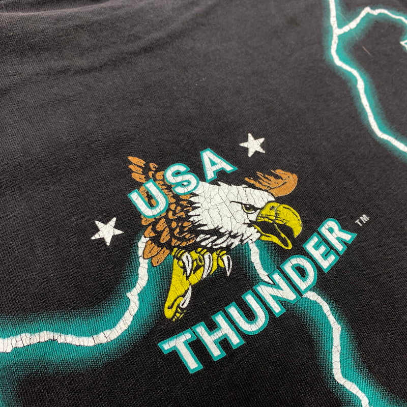 【現状渡し品】【メンズ】 Tennessee River テネシーリバー 90's USA THUNDER DRAGON S/S TEE 90年代 サンダードラゴン ショートスリーブ Tシャツ 半袖 トップス 145-260607-ko-07-tei サイズ：不明 カラー：ブラック 万代Net店