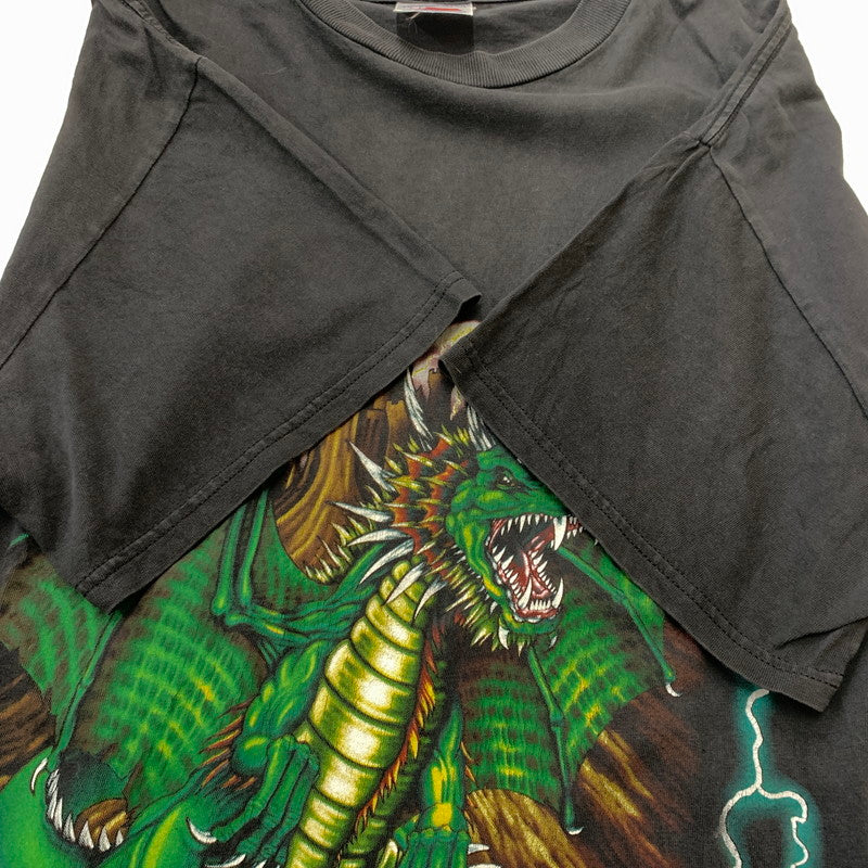 【現状渡し品】【メンズ】 Tennessee River テネシーリバー 90's USA THUNDER DRAGON S/S TEE 90年代 サンダードラゴン ショートスリーブ Tシャツ 半袖 トップス 145-260607-ko-07-tei サイズ：不明 カラー：ブラック 万代Net店