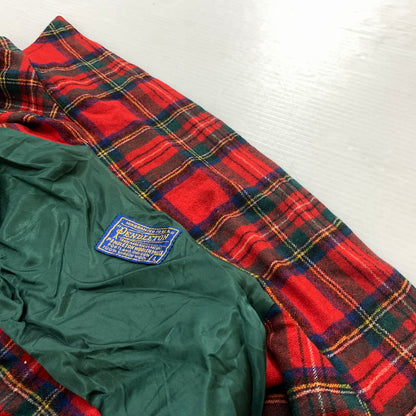 【現状渡し品】【メンズ】 PENDLETON ペンドルトン 50-60's WOOL CHECK JACKET VINTAGE 50-60年代 ウール チェック ジャケット ライトアウター テーラード シャツ ヴィンテージ 145-260610-ko-06-tei サイズ：L カラー：レッド 万代Net店