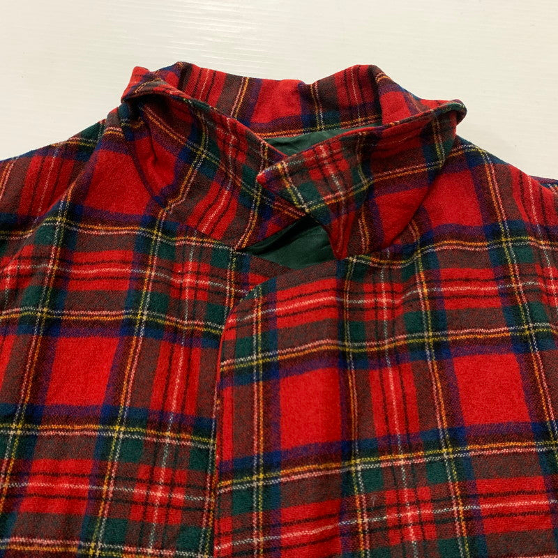 【現状渡し品】【メンズ】 PENDLETON ペンドルトン 50-60's WOOL CHECK JACKET VINTAGE 50-60年代 ウール チェック ジャケット ライトアウター テーラード シャツ ヴィンテージ 145-260610-ko-06-tei サイズ：L カラー：レッド 万代Net店