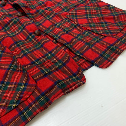【現状渡し品】【メンズ】 PENDLETON ペンドルトン 50-60's WOOL CHECK JACKET VINTAGE 50-60年代 ウール チェック ジャケット ライトアウター テーラード シャツ ヴィンテージ 145-260610-ko-06-tei サイズ：L カラー：レッド 万代Net店