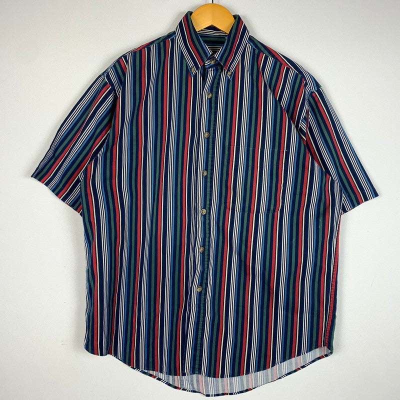 【中古品】【メンズ】 PENDLETON ペンドルトン BUTTON DOWN S/S STRIPE SHIRT VINTAGE ボタンダウン ショートスリーブ ストライプシャツ 半袖 トップス ヴィンテージ 145-260610-ko-02-tei サイズ：M カラー：マルチ 万代Net店