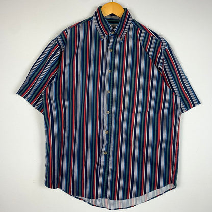【中古品】【メンズ】 PENDLETON ペンドルトン BUTTON DOWN S/S STRIPE SHIRT VINTAGE ボタンダウン ショートスリーブ ストライプシャツ 半袖 トップス ヴィンテージ 145-260610-ko-02-tei サイズ：M カラー：マルチ 万代Net店